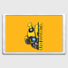 Магнит 45*70 с принтом Transformers Bumblebee в Петрозаводске, Пластик | Размер: 78*52 мм; Размер печати: 70*45 | bumblebee | transformers | автоботы | бамблби | мегатрон | оптимус прайм | роботы | трансформеры