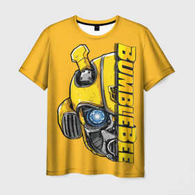 Мужская футболка 3D с принтом Transformers Bumblebee в Петрозаводске, 100% полиэфир | прямой крой, круглый вырез горловины, длина до линии бедер | bumblebee | transformers | автоботы | бамблби | мегатрон | оптимус прайм | роботы | трансформеры