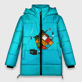 Женская зимняя куртка 3D с принтом Кубик Рубика танцор в Петрозаводске, верх — 100% полиэстер; подкладка — 100% полиэстер; утеплитель — 100% полиэстер | длина ниже бедра, силуэт Оверсайз. Есть воротник-стойка, отстегивающийся капюшон и ветрозащитная планка. 

Боковые карманы с листочкой на кнопках и внутренний карман на молнии | mathematica | кубик | магия. формулы | математика | наука | рубика | соберись | танец | технарь