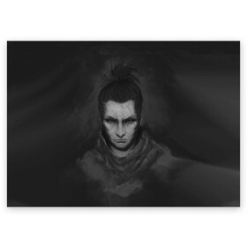 Поздравительная открытка с принтом Sekiro Art в Петрозаводске, 100% бумага | плотность бумаги 280 г/м2, матовая, на обратной стороне линовка и место для марки
 | art | die | game | ninja | sekiro | shadows | twice | арт | игра | ниндзя | самураи | самурай | синобу | япония