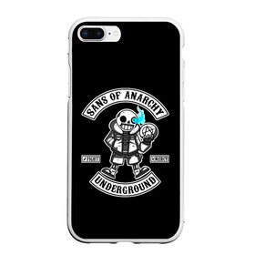 Чехол для iPhone 7Plus/8 Plus матовый с принтом Undertale Sans of Anarchy в Петрозаводске, Силикон | Область печати: задняя сторона чехла, без боковых панелей | asriel | chara | dreemurr | fight | frisk | gamer | mercy | rpg | sans | skeleton | undertale | азриэль | андертэйл | дримурр | история | подземная | санс | сказка | скелет | фриск | чара