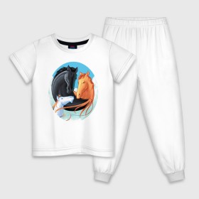 Детская пижама хлопок с принтом лошади семья в Петрозаводске, 100% хлопок |  брюки и футболка прямого кроя, без карманов, на брюках мягкая резинка на поясе и по низу штанин
 | Тематика изображения на принте: 