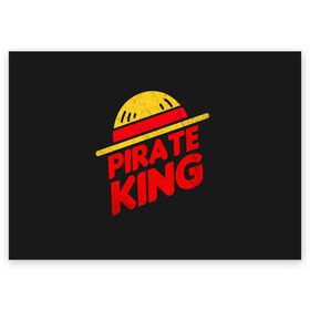 Поздравительная открытка с принтом One Piece Pirate King в Петрозаводске, 100% бумага | плотность бумаги 280 г/м2, матовая, на обратной стороне линовка и место для марки
 | anime | kaido | luffy | manga | one piece | theory | zoro | большой куш | ван | луффи | манга | манки д | мульт | пираты | пис | рыжий | сёнэн | сериал | шанкс