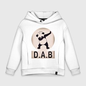 Детское худи Oversize хлопок с принтом DAB Panda в Петрозаводске, френч-терри — 70% хлопок, 30% полиэстер. Мягкий теплый начес внутри —100% хлопок | боковые карманы, эластичные манжеты и нижняя кромка, капюшон на магнитной кнопке | best | dab | dabbig | dance | freedom | hip hop | music | panda | rap | даб | даббинг | животные | крутой | лучший | медведь | музыка | панда | рэп | рэпер | свобода | танец | хип хоп