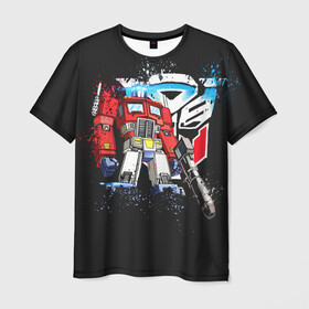 Мужская футболка 3D с принтом Transformers в Петрозаводске, 100% полиэфир | прямой крой, круглый вырез горловины, длина до линии бедер | bumblebee | transformers | автоботы | бамблби | мегатрон | оптимус прайм | роботы | трансформеры