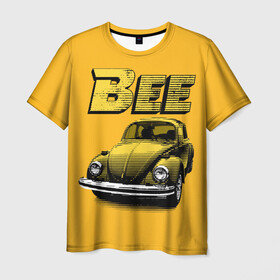 Мужская футболка 3D с принтом Transformers Bee в Петрозаводске, 100% полиэфир | прямой крой, круглый вырез горловины, длина до линии бедер | bumblebee | transformers | автоботы | бамблби | мегатрон | оптимус прайм | роботы | трансформеры