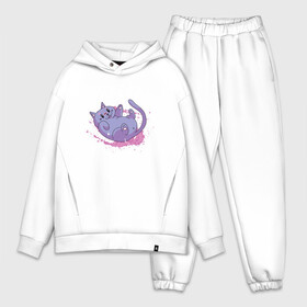 Мужской костюм хлопок OVERSIZE с принтом Космический Кот в Петрозаводске,  |  | cat | cat lover | catshirt | galaxy | kitten | kitty | space | в космосе | галактика | космос | кот | котики | коты | кошка