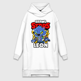 Платье-худи хлопок с принтом BRAWL STARS WEREWOLF LEON в Петрозаводске,  |  | brawl stars | brawl stars werewolf leon | brawler | leon | werewolf | бравл старз | бравлер | волк | леон | оборотень | оборотень леон