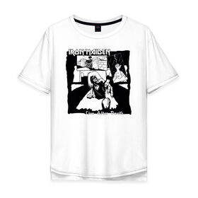 Мужская футболка хлопок Oversize с принтом Iron Maiden Live after Death в Петрозаводске, 100% хлопок | свободный крой, круглый ворот, “спинка” длиннее передней части | eddie | heavy metal | iron maiden | live after death | metal | rock | метал | рок | тяжёлый метал | эдди