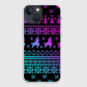 Чехол для iPhone 13 mini с принтом FORTNITE НОВОГОДНИЙ в Петрозаводске,  |  | 2020 | christmas | fortnite | happy new year | llama | marry christmas | new year | snow | winter | новогодний | новый год | снег | фортнайт