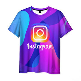 Мужская футболка 3D с принтом Instagram Exclusive в Петрозаводске, 100% полиэфир | прямой крой, круглый вырез горловины, длина до линии бедер | insta | instagram | instagramm | social | видео | инста | инстаграм | инстаграмм | приложение | социальная сеть | фото
