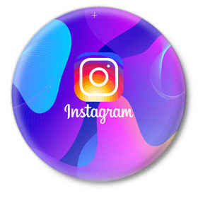 Значок с принтом Instagram Exclusive в Петрозаводске,  металл | круглая форма, металлическая застежка в виде булавки | Тематика изображения на принте: insta | instagram | instagramm | social | видео | инста | инстаграм | инстаграмм | приложение | социальная сеть | фото
