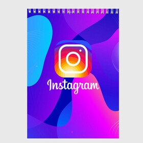 Скетчбук с принтом Instagram Exclusive в Петрозаводске, 100% бумага
 | 48 листов, плотность листов — 100 г/м2, плотность картонной обложки — 250 г/м2. Листы скреплены сверху удобной пружинной спиралью | insta | instagram | instagramm | social | видео | инста | инстаграм | инстаграмм | приложение | социальная сеть | фото