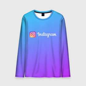 Мужской лонгслив 3D с принтом INSTAGRAM GRADIENT в Петрозаводске, 100% полиэстер | длинные рукава, круглый вырез горловины, полуприлегающий силуэт | insta | instagram | instagramm | social | видео | инста | инстаграм | инстаграмм | приложение | социальная сеть | фото