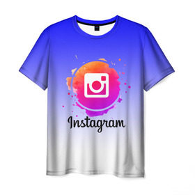 Мужская футболка 3D с принтом INSTAGRAM в Петрозаводске, 100% полиэфир | прямой крой, круглый вырез горловины, длина до линии бедер | insta | instagram | instagramm | social | видео | инста | инстаграм | инстаграмм | приложение | социальная сеть | фото