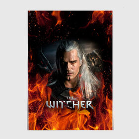 Постер с принтом THE WITCHER в Петрозаводске, 100% бумага
 | бумага, плотность 150 мг. Матовая, но за счет высокого коэффициента гладкости имеет небольшой блеск и дает на свету блики, но в отличии от глянцевой бумаги не покрыта лаком | geralt | netflix | the witcher | witcher | ведьмак | геральт | йенифер | нетфликс | сериал ведьмак | трисс | цири