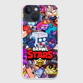 Чехол для iPhone 13 mini с принтом BRAWL STARS 8 BIT в Петрозаводске,  |  | brawl stars | brawl stars все персонажи | crow | leon | leon shark | sally leon | shark | stars | акула | берли | ворон | леон | леон акула | спайк | эль примо