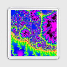 Магнит 55*55 с принтом NEON&ACID в Петрозаводске, Пластик | Размер: 65*65 мм; Размер печати: 55*55 мм | Тематика изображения на принте: abstract | abstraction | texture | абстракция | геометрия | иллюзия | обман зрения | оптический узор | текстура