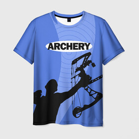 Мужская футболка 3D с принтом Archery в Петрозаводске, 100% полиэфир | прямой крой, круглый вырез горловины, длина до линии бедер | archer | archery | bow | bow hunter | bowhunter | лук | лучник | стрельба из лука