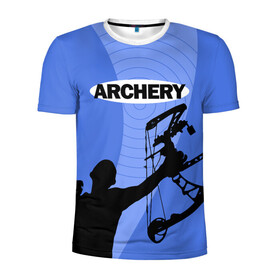 Мужская футболка 3D спортивная с принтом Archery в Петрозаводске, 100% полиэстер с улучшенными характеристиками | приталенный силуэт, круглая горловина, широкие плечи, сужается к линии бедра | archer | archery | bow | bow hunter | bowhunter | лук | лучник | стрельба из лука