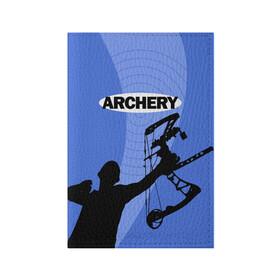 Обложка для паспорта матовая кожа с принтом Archery в Петрозаводске, натуральная матовая кожа | размер 19,3 х 13,7 см; прозрачные пластиковые крепления | archer | archery | bow | bow hunter | bowhunter | лук | лучник | стрельба из лука