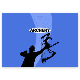Поздравительная открытка с принтом Archery в Петрозаводске, 100% бумага | плотность бумаги 280 г/м2, матовая, на обратной стороне линовка и место для марки
 | archer | archery | bow | bow hunter | bowhunter | лук | лучник | стрельба из лука