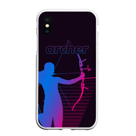 Чехол для iPhone XS Max матовый с принтом Archer в Петрозаводске, Силикон | Область печати: задняя сторона чехла, без боковых панелей | Тематика изображения на принте: archer | archery | bow | bow hunter | bowhunter | лук | лучник | стрельба из лука