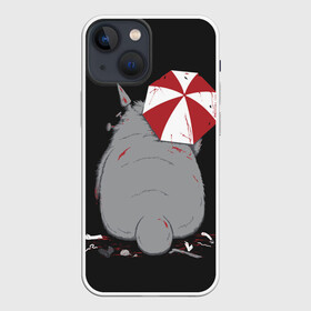 Чехол для iPhone 13 mini с принтом Тоторо и Umbrella Corp. в Петрозаводске,  |  | anime | hayao miyazaki | japanese | meme | miyazaki | piano | studio ghibli | tokyo | totoro | гибли | котобус | мой | сосед | сусуватари | тонари | тоторо | хаяо миядзаки