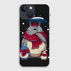 Чехол для iPhone 13 mini с принтом My Neighbor Totoro зонт от снега в Петрозаводске,  |  | anime | hayao miyazaki | japanese | meme | miyazaki | piano | studio ghibli | tokyo | totoro | гибли | котобус | мой | сосед | сусуватари | тонари | тоторо | хаяо миядзаки