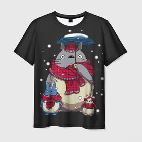 Мужская футболка 3D с принтом My Neighbor Totoro зонт от снега в Петрозаводске, 100% полиэфир | прямой крой, круглый вырез горловины, длина до линии бедер | Тематика изображения на принте: anime | hayao miyazaki | japanese | meme | miyazaki | piano | studio ghibli | tokyo | totoro | гибли | котобус | мой | сосед | сусуватари | тонари | тоторо | хаяо миядзаки