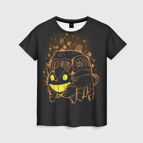 Женская футболка 3D с принтом My Neighbor Totoro оранжевый кот в Петрозаводске, 100% полиэфир ( синтетическое хлопкоподобное полотно) | прямой крой, круглый вырез горловины, длина до линии бедер | anime | hayao miyazaki | japanese | meme | miyazaki | piano | studio ghibli | tokyo | totoro | гибли | котобус | мой | сосед | сусуватари | тонари | тоторо | хаяо миядзаки