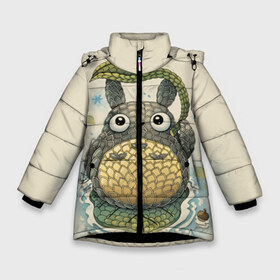 Зимняя куртка для девочек 3D с принтом My Neighbor Totoro в Петрозаводске, ткань верха — 100% полиэстер; подклад — 100% полиэстер, утеплитель — 100% полиэстер. | длина ниже бедра, удлиненная спинка, воротник стойка и отстегивающийся капюшон. Есть боковые карманы с листочкой на кнопках, утяжки по низу изделия и внутренний карман на молнии. 

Предусмотрены светоотражающий принт на спинке, радужный светоотражающий элемент на пуллере молнии и на резинке для утяжки. | anime | hayao miyazaki | japanese | meme | miyazaki | piano | studio ghibli | tokyo | totoro | гибли | котобус | мой | сосед | сусуватари | тонари | тоторо | хаяо миядзаки