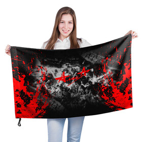 Флаг 3D с принтом АлисА в Петрозаводске, 100% полиэстер | плотность ткани — 95 г/м2, размер — 67 х 109 см. Принт наносится с одной стороны | alisa | rock | ussr | алиса | алиса группа | константин кинчев | рок | ссср