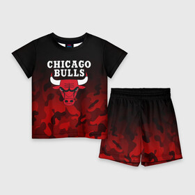 Детский костюм с шортами 3D с принтом CHICAGO BULLS  ЧИКАГО БУЛЛС в Петрозаводске,  |  | Тематика изображения на принте: bulls | chicago | chicago bulls | nba | red bulls | usa | америка | быки | нба | сша | чикаго буллс