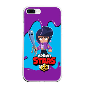 Чехол для iPhone 7Plus/8 Plus матовый с принтом BRAWL STARS BIBI в Петрозаводске, Силикон | Область печати: задняя сторона чехла, без боковых панелей | bib | brawl stars | bull | colt | crow | leon | leon shark | moba | sally leon | shark | акула | берли | биби | бравл старс | ворон | жанр | игра | кольт | леон | леон акула | нита | спайк | шелли