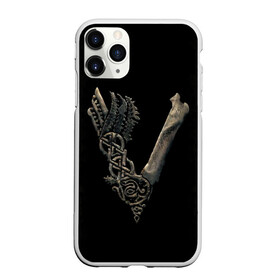 Чехол для iPhone 11 Pro Max матовый с принтом Vikings (bones logo) в Петрозаводске, Силикон |  | bones | good | skull | viking | vikings | бог | викинг | викинги | кости | скандинавы | череп | язычник