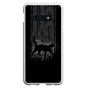 Чехол для Samsung S10E с принтом Matrix cat в Петрозаводске, Силикон | Область печати: задняя сторона чехла, без боковых панелей | matrix | андерсон | всемогущий | дежавю | киану | код | кот | матрица | поверь | ривз | себя | томас