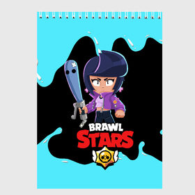 Скетчбук с принтом BRAWL STARS BIBI в Петрозаводске, 100% бумага
 | 48 листов, плотность листов — 100 г/м2, плотность картонной обложки — 250 г/м2. Листы скреплены сверху удобной пружинной спиралью | bib | brawl stars | bull | colt | crow | leon | leon shark | moba | sally leon | shark | акула | берли | биби | бравл старс | ворон | жанр | игра | кольт | леон | леон акула | нита | спайк | шелли