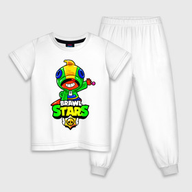 Детская пижама хлопок с принтом Brawl Stars LEON в Петрозаводске, 100% хлопок |  брюки и футболка прямого кроя, без карманов, на брюках мягкая резинка на поясе и по низу штанин
 | 