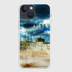 Чехол для iPhone 13 mini с принтом STALKER 2(Чернобыль) в Петрозаводске,  |  | metro | s.t.a.l.k.e.r. | stalker | зов припяти | игра | метро | мутант | пейзаж | припять | радиация | сталкер | сталкер 2 | чернобыль