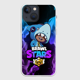 Чехол для iPhone 13 mini с принтом Brawl Stars LEON SHARK в Петрозаводске,  |  | 8 bit | 8 бит | brawl | brawl stars | crow | leon | shark | stars | акула | бравл | бравл старс | браво старс | игра | компьютерная | кров | леон | леон акула | онлайн | старс | шарк