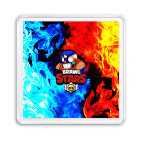 Магнит 55*55 с принтом Brawl Stars El Primo в Петрозаводске, Пластик | Размер: 65*65 мм; Размер печати: 55*55 мм | bibi | brawl stars | brock | bull | crow | dinomike | el primo | leon | mobile game | nita | poko | ricochet | stars | tara | бравл старс | ворон | леон | мобильные игры