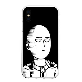 Чехол для iPhone XS Max матовый с принтом ONE-PUNCH MAN в Петрозаводске, Силикон | Область печати: задняя сторона чехла, без боковых панелей | Тематика изображения на принте: one punch man | onepunchman | oppai | saitama | ван панч мен | ванпанчмен | макото миядзаки | сайтама | человек один удар