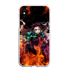 Чехол для iPhone XS Max матовый с принтом KIMETSU NO YAIBA в Петрозаводске, Силикон | Область печати: задняя сторона чехла, без боковых панелей | demon slayer | demon slayer: kimetsu no yaiba | kimetsu | kimetsu no yaiba | nezuko | slayer | tanjiro | клинок рассекающий демонов | незуко | танджиро | шинобу кочо