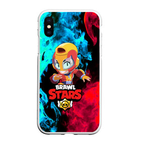 Чехол для iPhone XS Max матовый с принтом BRAWL STARS MAX в Петрозаводске, Силикон | Область печати: задняя сторона чехла, без боковых панелей | bib | brawl stars | bull | colt | crow | leon | leon shark | max | moba | sally leon | shark | акула | берли | биби | бравл старс | ворон | жанр | игра | кольт | леон | леон акула | макс | нита | спайк | шелли