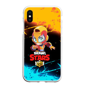 Чехол для iPhone XS Max матовый с принтом BRAWL STARS MAX в Петрозаводске, Силикон | Область печати: задняя сторона чехла, без боковых панелей | bib | brawl stars | bull | colt | crow | leon | leon shark | max | moba | sally leon | shark | акула | берли | биби | бравл старс | ворон | жанр | игра | кольт | леон | леон акула | макс | нита | спайк | шелли