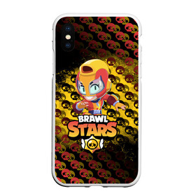 Чехол для iPhone XS Max матовый с принтом BRAWL STARS MAX в Петрозаводске, Силикон | Область печати: задняя сторона чехла, без боковых панелей | bib | brawl stars | bull | colt | crow | leon | leon shark | max | moba | sally leon | shark | акула | берли | биби | бравл старс | ворон | жанр | игра | кольт | леон | леон акула | макс | нита | спайк | шелли