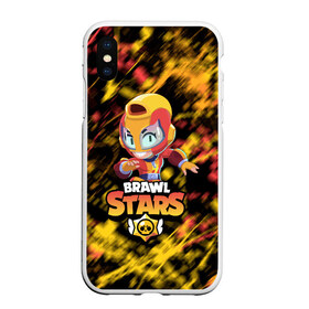 Чехол для iPhone XS Max матовый с принтом BRAWL STARS MAX в Петрозаводске, Силикон | Область печати: задняя сторона чехла, без боковых панелей | bib | brawl stars | bull | colt | crow | leon | leon shark | max | moba | sally leon | shark | акула | берли | биби | бравл старс | ворон | жанр | игра | кольт | леон | леон акула | макс | нита | спайк | шелли