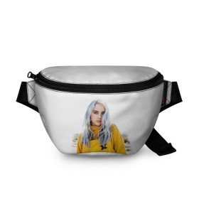 Поясная сумка 3D с принтом BILLIE EILISH в Петрозаводске, 100% полиэстер | плотная ткань, ремень с регулируемой длиной, внутри несколько карманов для мелочей, основное отделение и карман с обратной стороны сумки застегиваются на молнию | ayelish | bad guy | bellyache | bilie eilish | bilie elish | billie | billie eilish | eilish | electronic | elish | music | били айлиш | билли айлиш | эйлиш | элиш