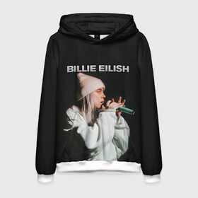 Мужская толстовка 3D с принтом BILLIE EILISH в Петрозаводске, 100% полиэстер | двухслойный капюшон со шнурком для регулировки, мягкие манжеты на рукавах и по низу толстовки, спереди карман-кенгуру с мягким внутренним слоем. | ayelish | bad guy | bellyache | bilie eilish | bilie elish | billie | billie eilish | eilish | electronic | elish | music | били айлиш | билли айлиш | эйлиш | элиш